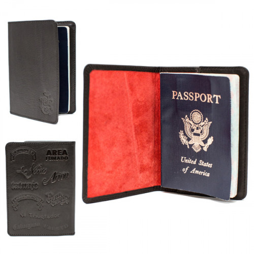 Passport Cover w/ Red Lining